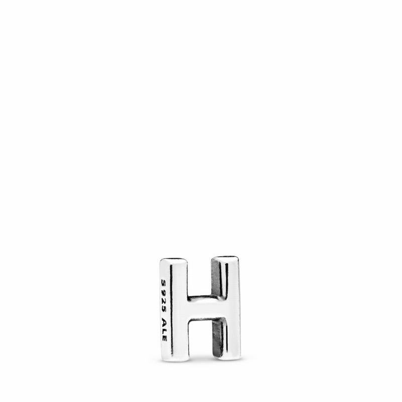 Pandora Letter H Petite Locket Charm Outlet NZ, Sterling Silver (860379-XBY)